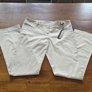 NWT Express Columnist Barely Boot Tan Cotton Sateen Pants Size 6 Regular